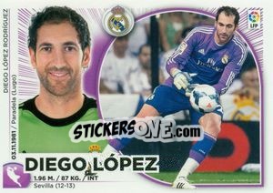Sticker Diego Lopez (2) - Liga Spagnola 2014-2015 n. 392 - Colecciones ESTE