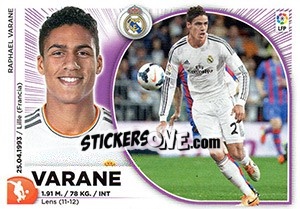 Sticker Varane (5) - Liga Spagnola 2014-2015 n. 395 - Colecciones ESTE