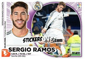 Sticker Sergio Ramos (6) - Liga Spagnola 2014-2015 n. 396 - Colecciones ESTE