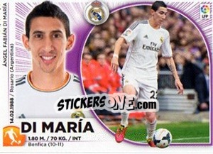 Sticker Di Maria (14) - Liga Spagnola 2014-2015 n. 404 - Colecciones ESTE
