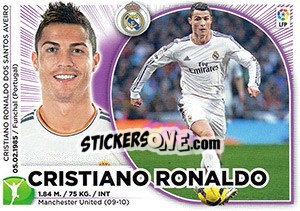 Sticker Cristiano Ronaldo (16) - Liga Spagnola 2014-2015 n. 406 - Colecciones ESTE