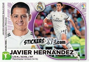 Sticker Javier Hernández (20) - Liga Spagnola 2014-2015 - Colecciones ESTE