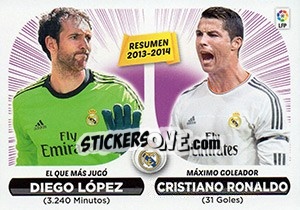 Sticker Resumen Real Madrid (24) - Liga Spagnola 2014-2015 n. 414 - Colecciones ESTE