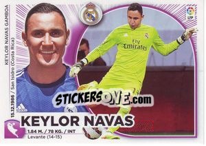 Sticker Keylor Navas (2 BIS) - Liga Spagnola 2014-2015 n. 416 - Colecciones ESTE