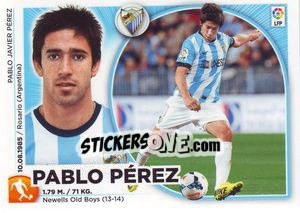 Sticker Pablo Perez (13) - Liga Spagnola 2014-2015 n. 433 - Colecciones ESTE