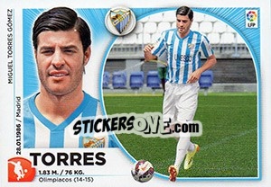 Sticker Miguel Torres (3 BIS) - Liga Spagnola 2014-2015 n. 447 - Colecciones ESTE