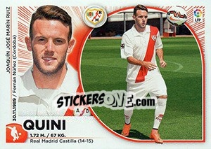 Sticker Quini (4) - Liga Spagnola 2014-2015 n. 454 - Colecciones ESTE