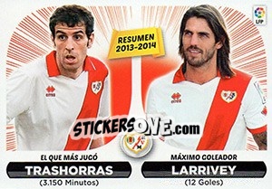 Sticker Resumen Rayo Vallecano (24) - Liga Spagnola 2014-2015 n. 474 - Colecciones ESTE
