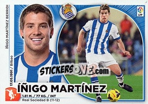 Sticker Inigo Martinez (5) - Liga Spagnola 2014-2015 n. 485 - Colecciones ESTE