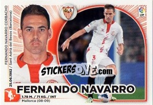 Sticker Fernando Navarro (8) - Liga Spagnola 2014-2015 n. 518 - Colecciones ESTE