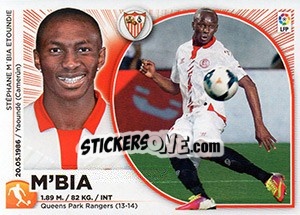 Sticker M'Bia (14 BIS) - Liga Spagnola 2014-2015 n. 538 - Colecciones ESTE