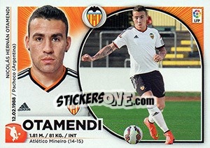 Sticker Otamendi (6) - Liga Spagnola 2014-2015 n. 546 - Colecciones ESTE