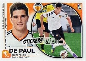 Sticker De Paul (13) - Liga Spagnola 2014-2015 - Colecciones ESTE