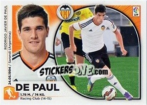 Sticker De Paul (13) - Liga Spagnola 2014-2015 n. 553 - Colecciones ESTE