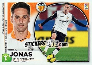 Sticker Jonas (16) - Liga Spagnola 2014-2015 - Colecciones ESTE