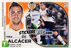 Sticker Alcacer (18) - Liga Spagnola 2014-2015 n. 558 - Colecciones ESTE