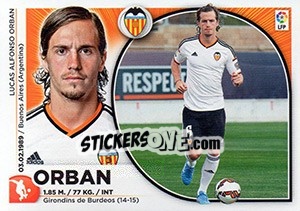 Sticker Orban (20) - Liga Spagnola 2014-2015 - Colecciones ESTE