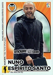 Sticker Entrenador Valencia - Nuno Espirito Santo (22) - Liga Spagnola 2014-2015 - Colecciones ESTE