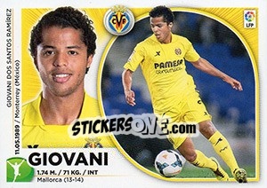 Sticker Giovani Dos Santos (16) - Liga Spagnola 2014-2015 - Colecciones ESTE