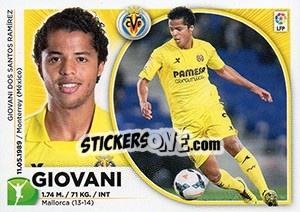 Sticker Giovani Dos Santos (16) - Liga Spagnola 2014-2015 n. 586 - Colecciones ESTE