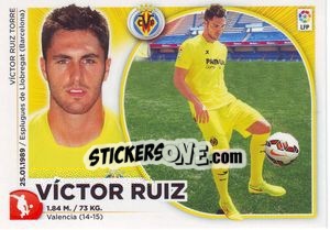 Sticker Victor Ruiz (19) - Liga Spagnola 2014-2015 n. 589 - Colecciones ESTE