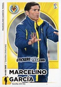 Cromo Entrenador Villarreal - Marcelino Garcia (22) - Liga Spagnola 2014-2015 n. 592 - Colecciones ESTE