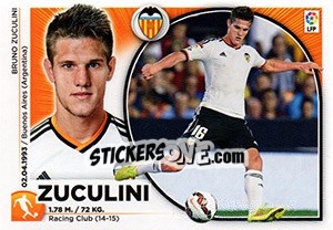 Sticker Zuculini (14 BIS) - Liga Spagnola 2014-2015 - Colecciones ESTE