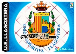Cromo ESCUDO LIGA ADELANTE 9 - LLAGOSTERA - Liga Spagnola 2014-2015 - Colecciones ESTE