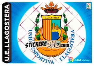 Figurina ESCUDO LIGA ADELANTE 9 - LLAGOSTERA - Liga Spagnola 2014-2015 - Colecciones ESTE