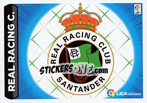 Sticker ESCUDO LIGA ADELANTE 16 - RACING - Liga Spagnola 2014-2015 n. 616 - Colecciones ESTE