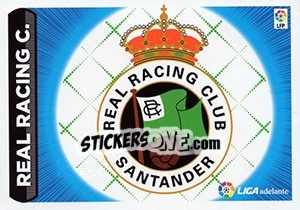 Figurina ESCUDO LIGA ADELANTE 16 - RACING - Liga Spagnola 2014-2015 - Colecciones ESTE