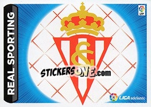 Sticker ESCUDO LIGA ADELANTE 19 - SPORTING - Liga Spagnola 2014-2015 - Colecciones ESTE