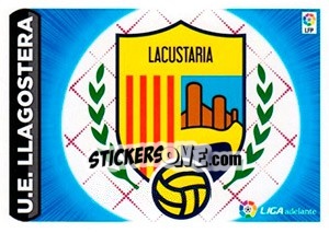 Sticker ESCUDO LIGA ADELANTE 9 - LLAGOSTERA - Nueva imagen - Liga Spagnola 2014-2015 n. 623 - Colecciones ESTE