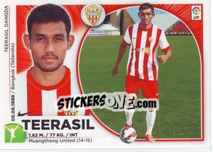 Sticker 13 Teerasil (UD Almería) - Liga Spagnola 2014-2015 n. 643 - Colecciones ESTE