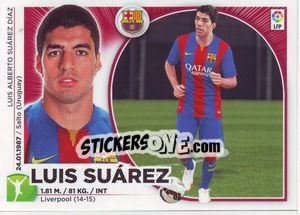Figurina 14 Luis Suárez (FC Barcelona) - Liga Spagnola 2014-2015 - Colecciones ESTE