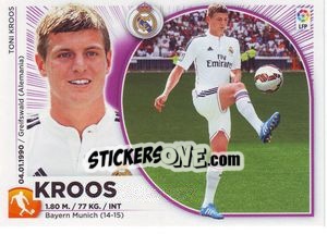Sticker 17 Kroos (Real Madrid) - Liga Spagnola 2014-2015 n. 647 - Colecciones ESTE