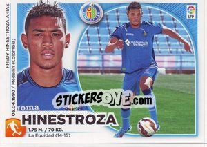 Sticker 18 Hinestroza (Getafe CF) - Liga Spagnola 2014-2015 n. 648 - Colecciones ESTE