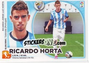 Figurina 21 Ricardo Horta (Málaga CF) - Liga Spagnola 2014-2015 - Colecciones ESTE