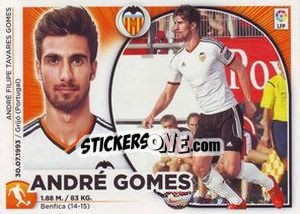 Sticker 23 André Gomes (Valencia CF) - Liga Spagnola 2014-2015 n. 653 - Colecciones ESTE
