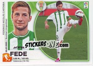 Sticker 24 Fede (Córdoba CF) - Liga Spagnola 2014-2015 n. 654 - Colecciones ESTE