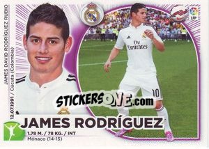 Sticker 27 James Rodríguez (Real Madrid) - Liga Spagnola 2014-2015 n. 657 - Colecciones ESTE
