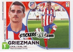 Sticker 28 Griezmann (Atlético de Madrid) - Liga Spagnola 2014-2015 n. 658 - Colecciones ESTE