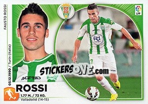Sticker 30 Fausto Rossi (Córdoba CF) - Liga Spagnola 2014-2015 - Colecciones ESTE
