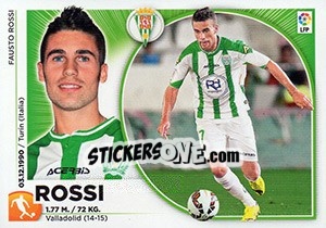 Sticker 30 Fausto Rossi (Córdoba CF) - Liga Spagnola 2014-2015 n. 660 - Colecciones ESTE