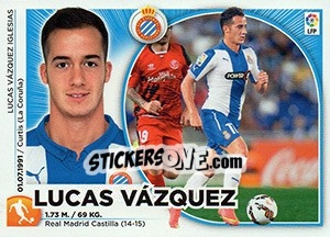 Figurina 46 Lucas Vázquez (RCD Espanyol) - Liga Spagnola 2014-2015 - Colecciones ESTE