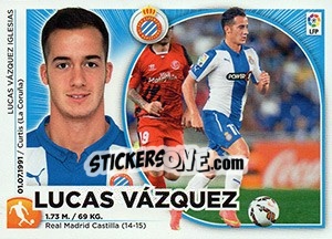 Sticker 46 Lucas Vázquez (RCD Espanyol) - Liga Spagnola 2014-2015 n. 676 - Colecciones ESTE