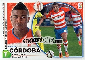 Sticker 47 Córdoba (Granada CF) - Liga Spagnola 2014-2015 n. 677 - Colecciones ESTE