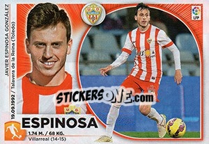 Sticker Espinosa - Liga Spagnola 2014-2015 n. TR2 - Colecciones ESTE