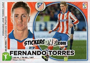 Sticker Fernando Torres - Liga Spagnola 2014-2015 n. TR6 - Colecciones ESTE