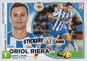 Sticker Oriol Riera - Liga Spagnola 2014-2015 n. TR15 - Colecciones ESTE